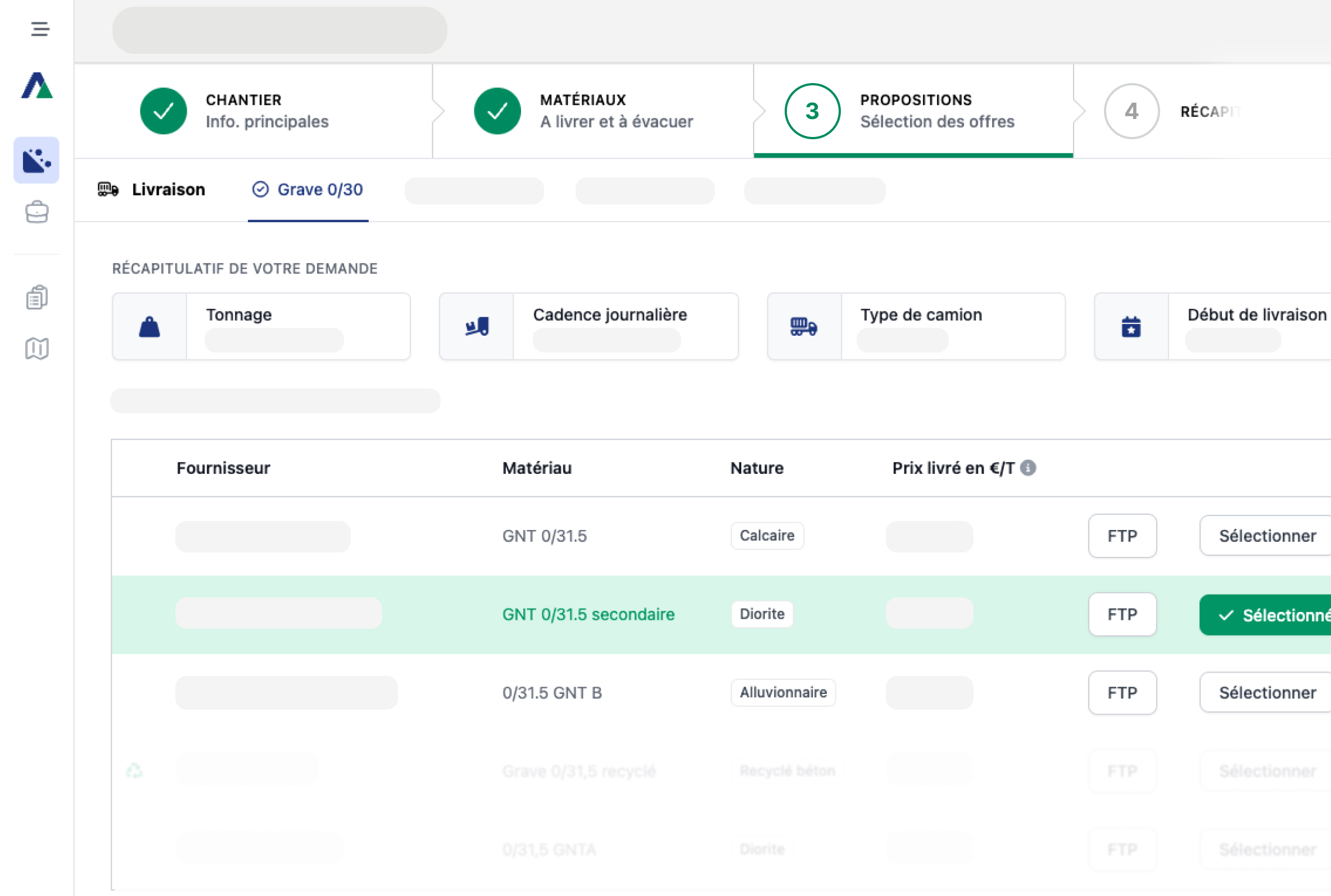 Propositions générées en instantanée